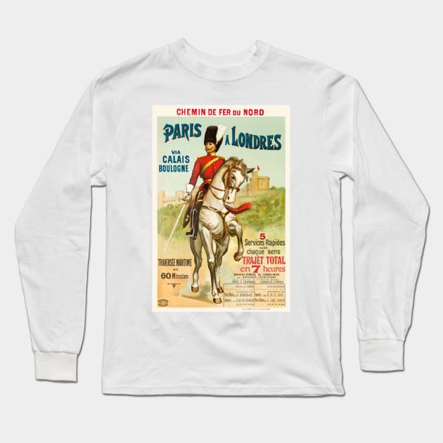 Paris à Londres Vintage Poster 1890s Long Sleeve T-Shirt by vintagetreasure